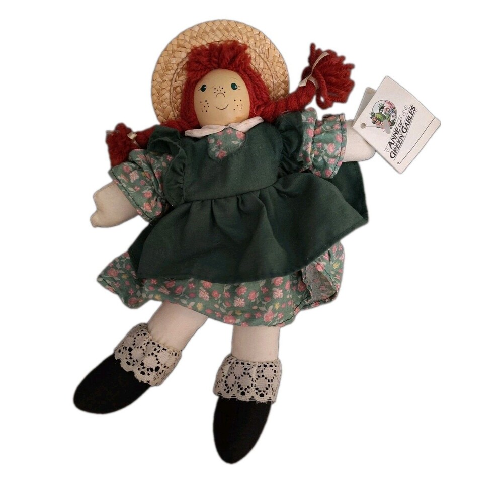 VTG Anne of Green Gables Wood Block Shelf Doll 10" Avonlea Traditions 10130 NWT